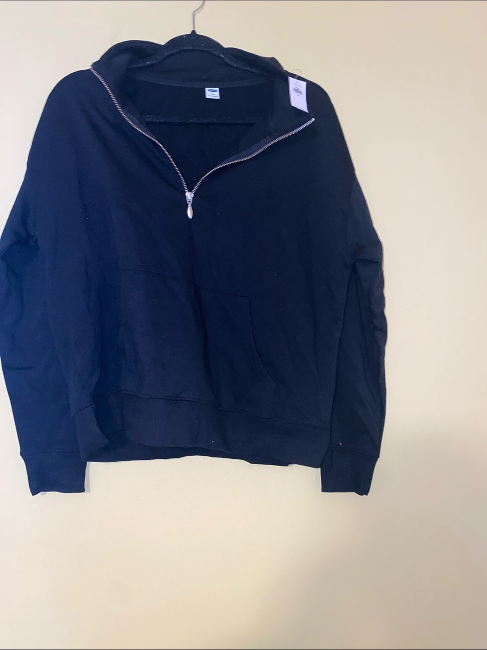 Women’s Black Half-Zip Pullover Sweater